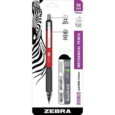 Zebra Pen Mechanical Pencil, M350, 3-3/10"Wx7/10"Lx7-1/2"H, Red ZEB57311